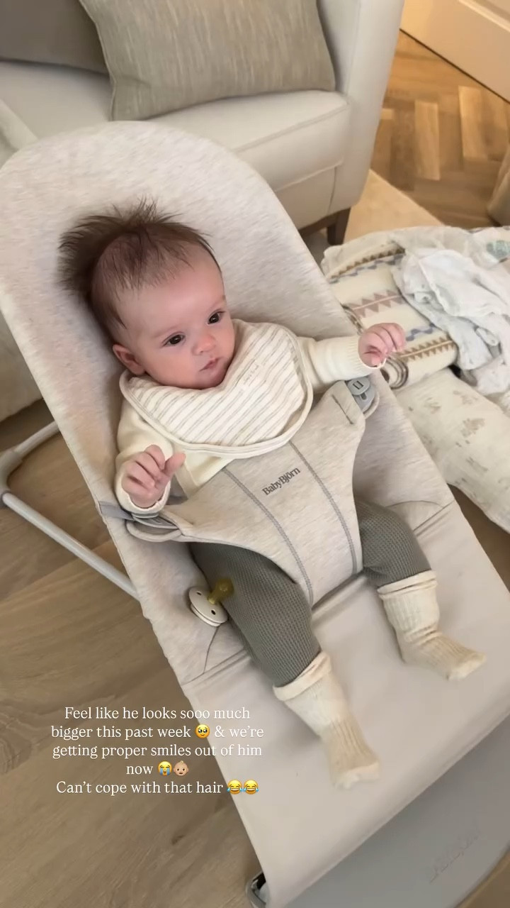 He loves this bouncer now! 

baby l baby bouncer l kids l toddler 