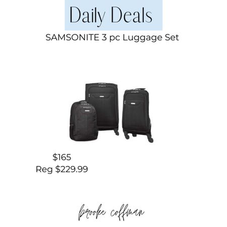 Samsonite 3 piece luggage deal - such a great price!! 

Travel 

#LTKsalealert #LTKGiftGuide #LTKtravel