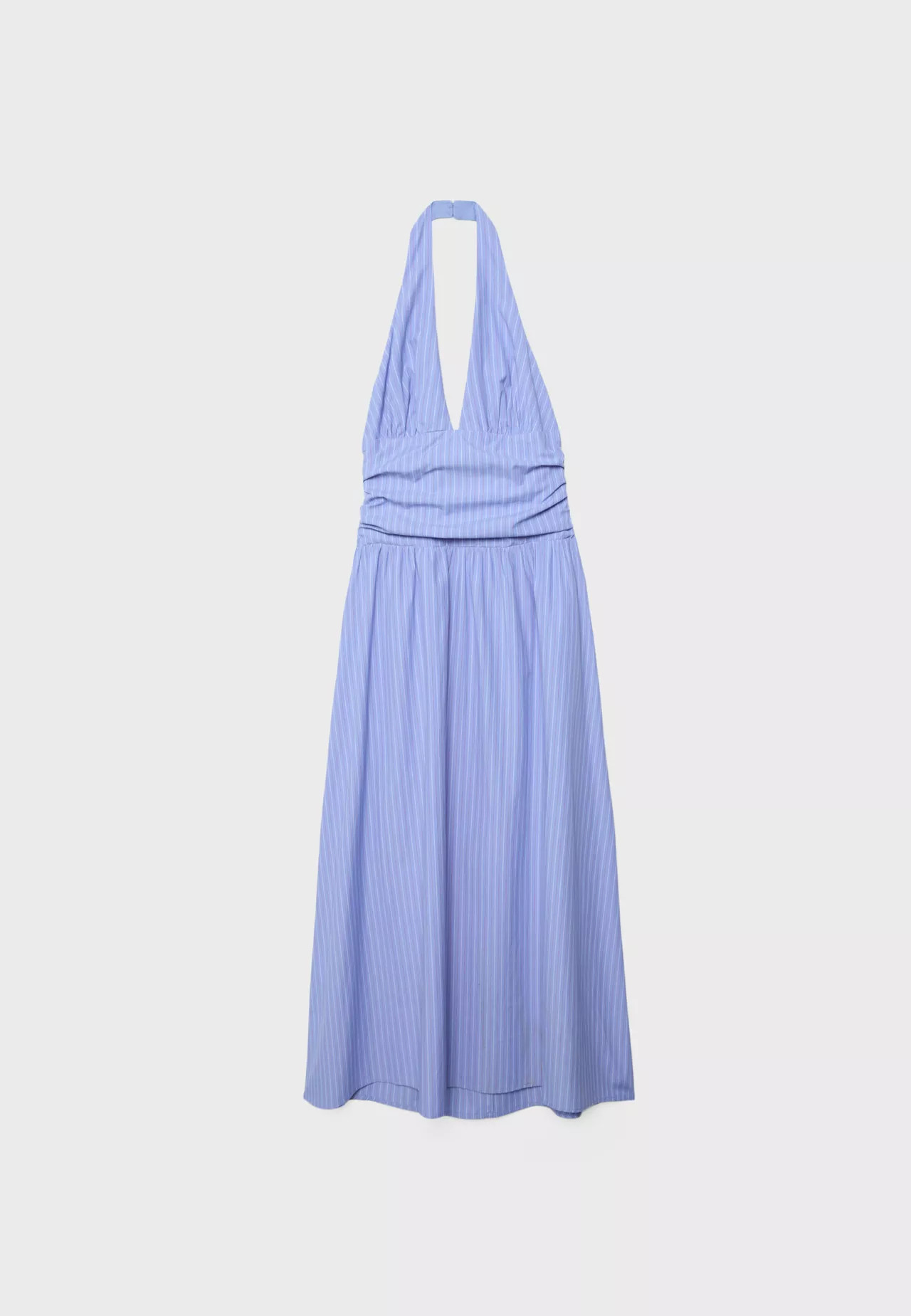 Neckholder-Midikleid aus Popelin - Mode f\u00fcr Damen | Stradivarius Deutschland | Stradivarius DE