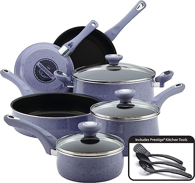Farberware New Traditions Nonstick Cookware Pots and Pans Set, 12-Piece, Lavender Speckle,14382 | Amazon (US)