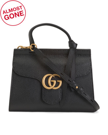 Made In Italy Leather Marmont Medium Satchel With Shoulder Strap | TJ Maxx