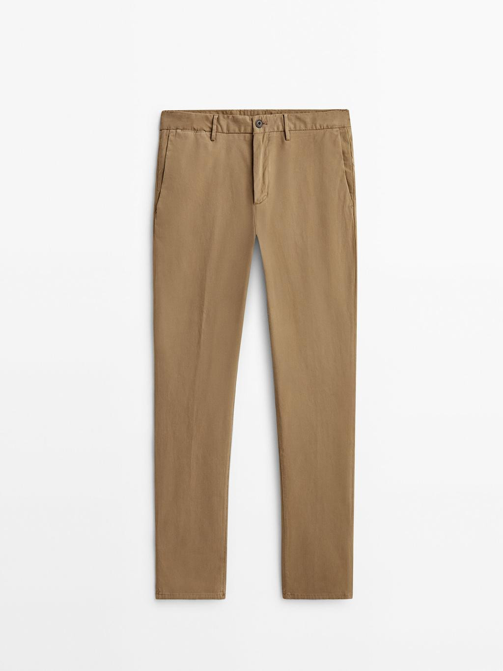 Angeraute Slim-Fit-Chinohose aus Baumwolle | Massimo Dutti DE