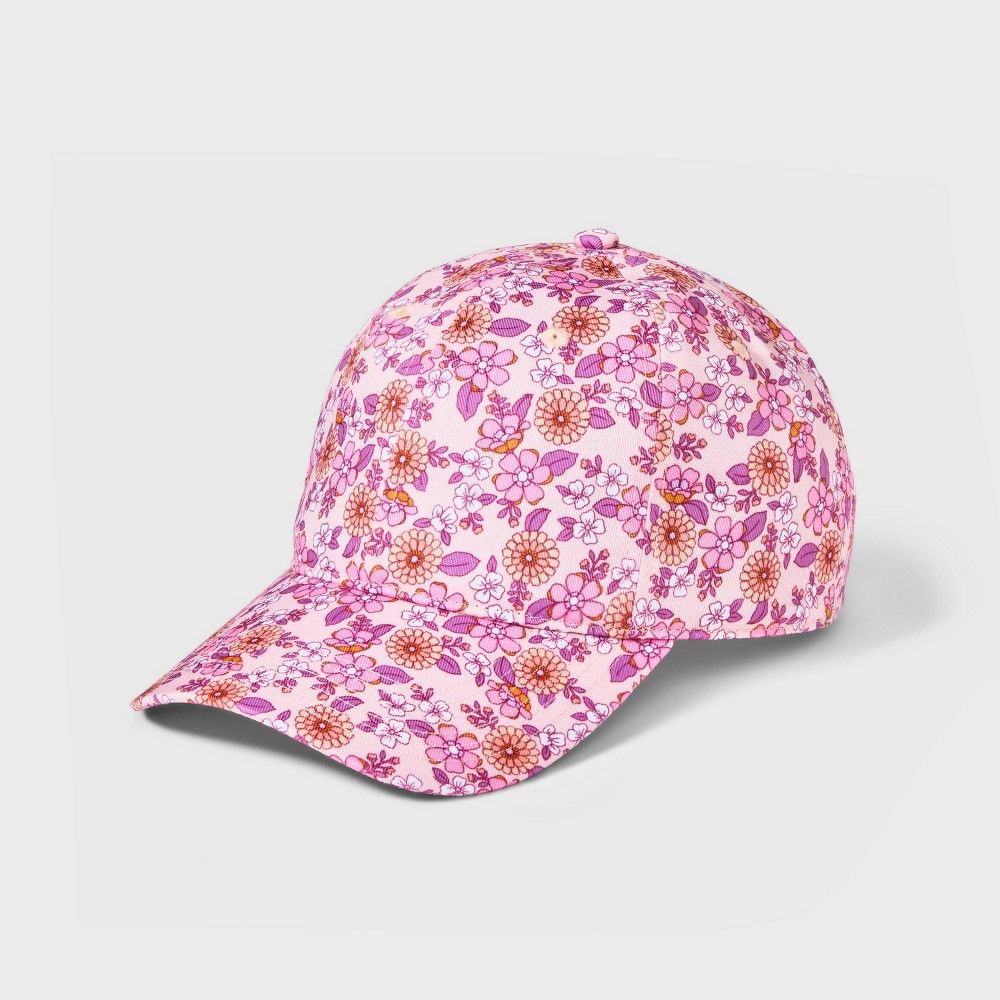 Girls' Retro Floral Baseball Hat - Cat & Jack Pink | Target