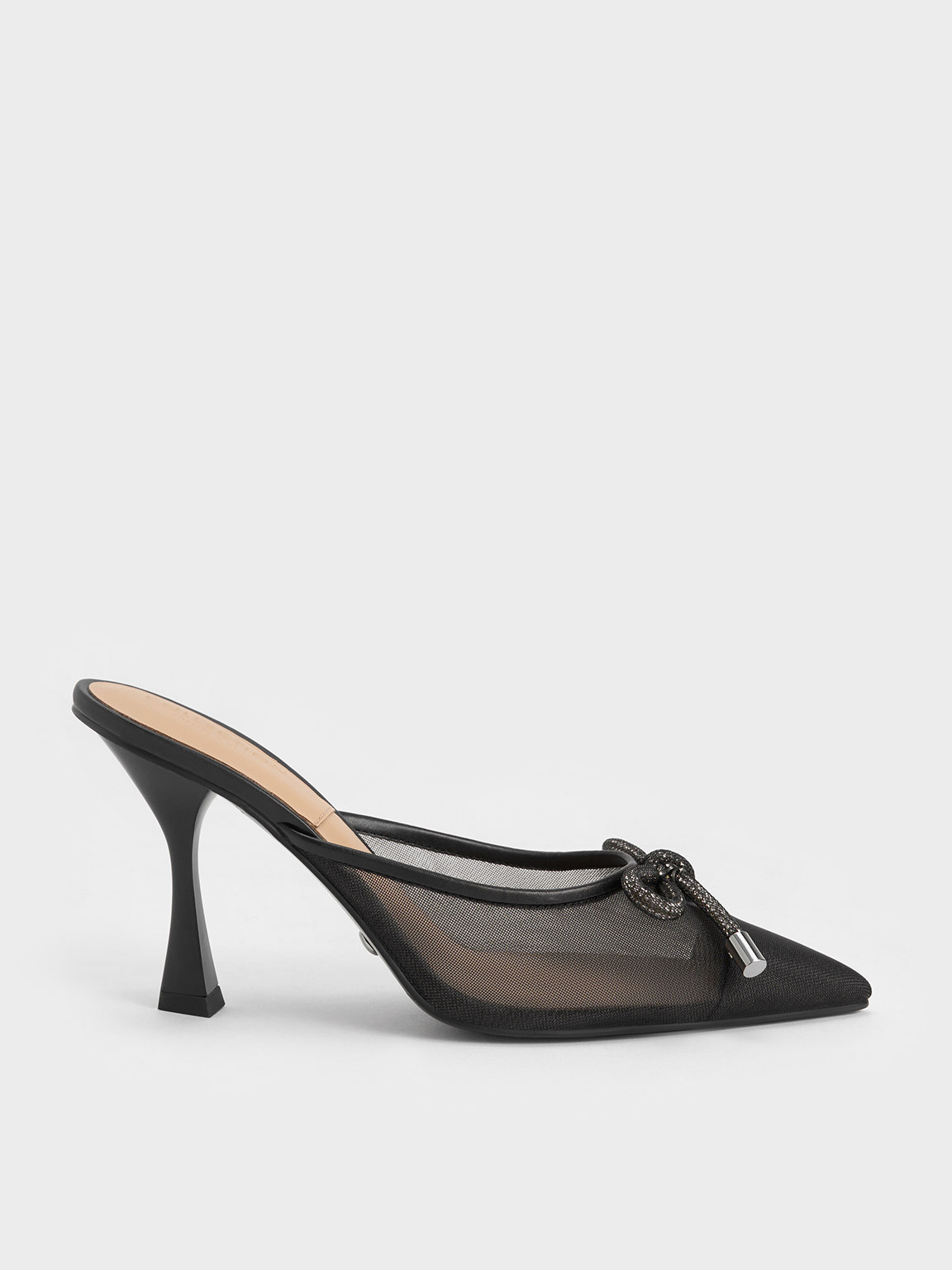 Bow-Tie Mesh Mules
 - Black | Charles & Keith UK