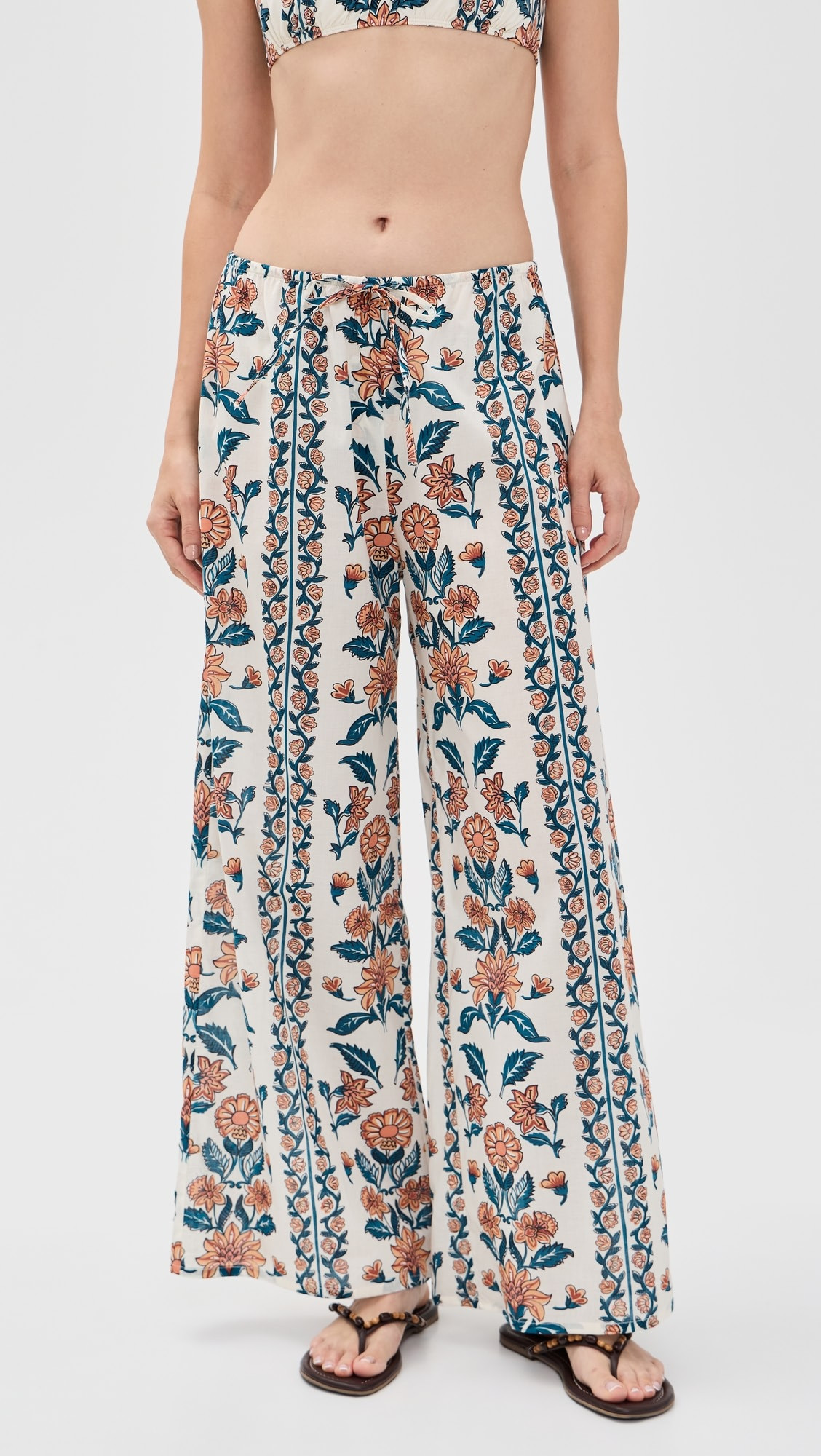 Winona Floral Drawstring Wide-Leg Pants | Shopbop