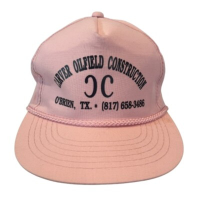 Vintage New Rope Hat Snapback Cap Light Pink Adjustable Trucker Construction TX  | eBay | eBay US