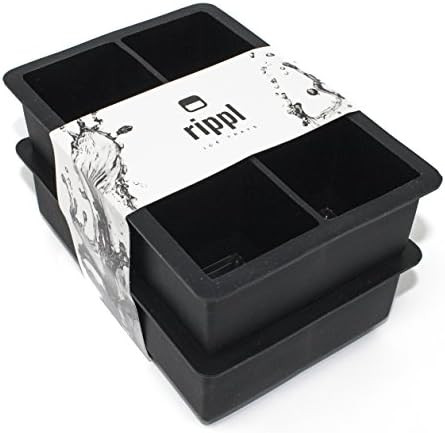 Amazon.com: Rippl Ice Cube Tray - Silicone Ice Cube Tray - Ice Cube Tray with Large 6 Cavity Sili... | Amazon (US)
