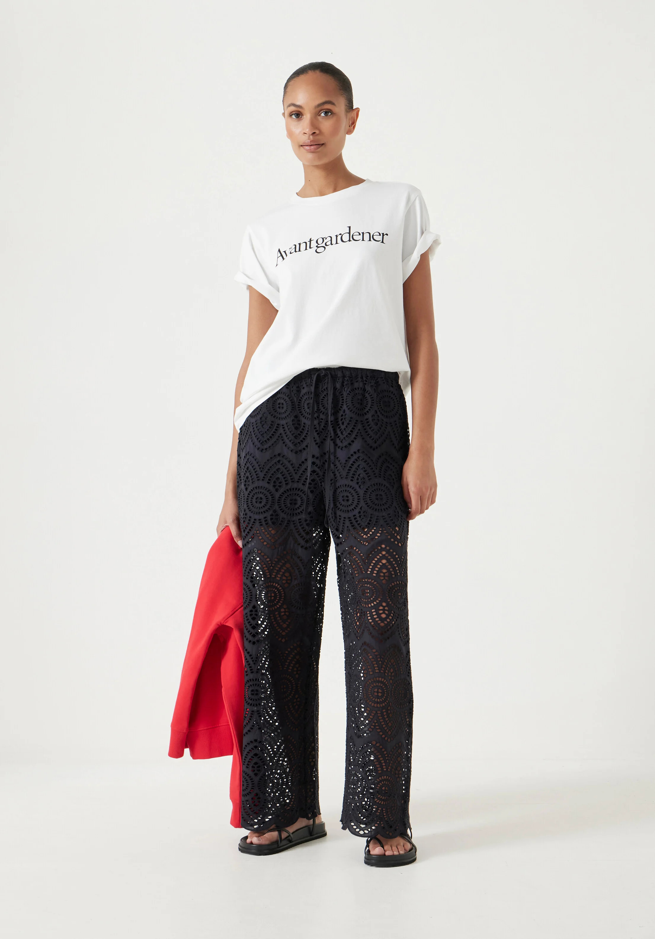 Cotton Broderie Trousers | Hush UK