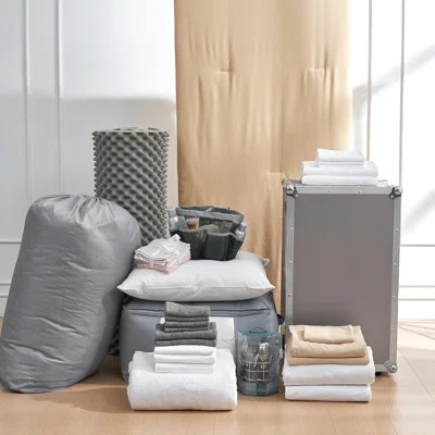 DormCo Packs 42 Piece Complete College Dorm Reversible Bedding Package | Wayfair North America