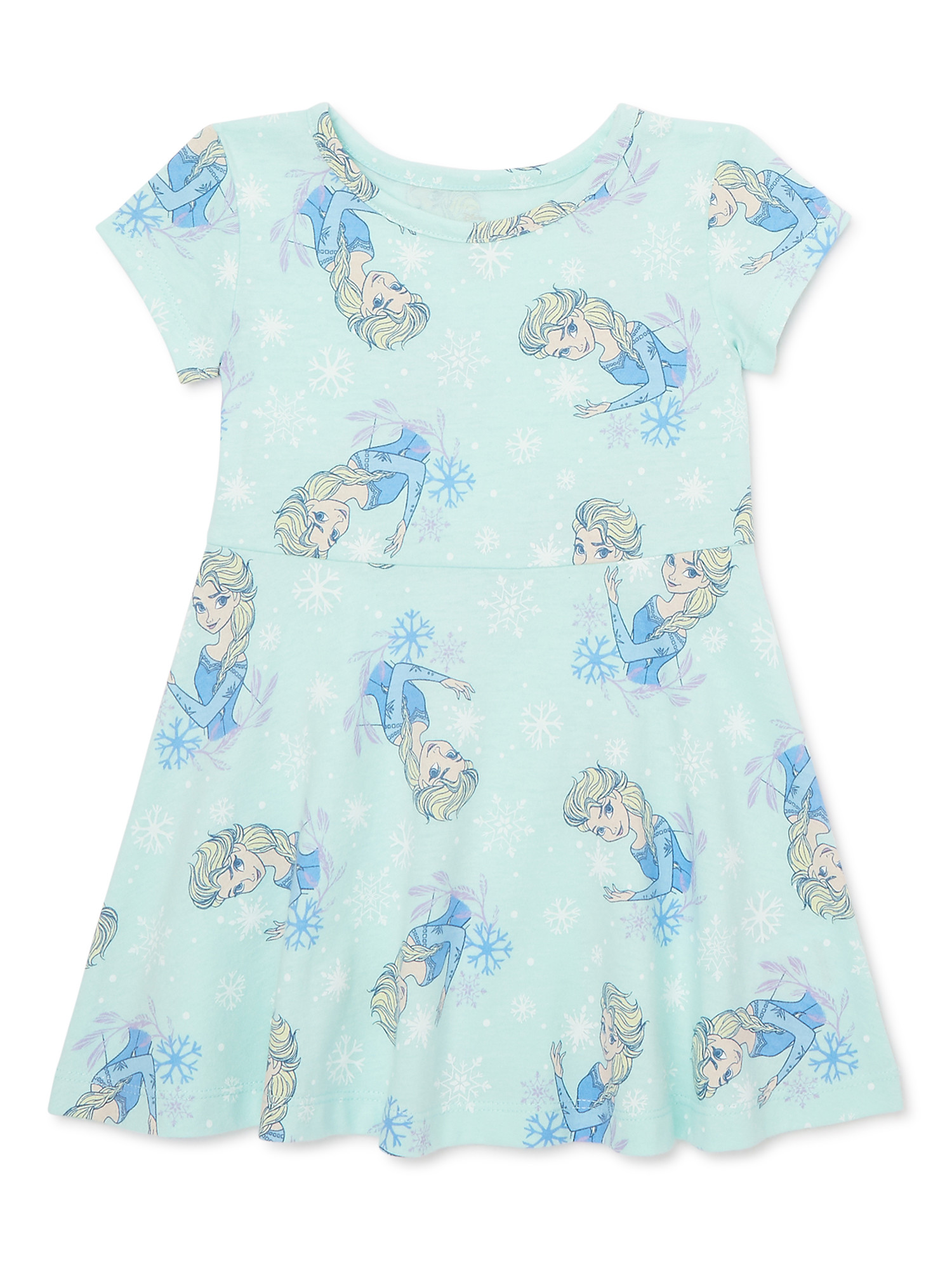 Frozen Toddler Girl Print Skater Dress, Sizes 12M-5T | Walmart (US)