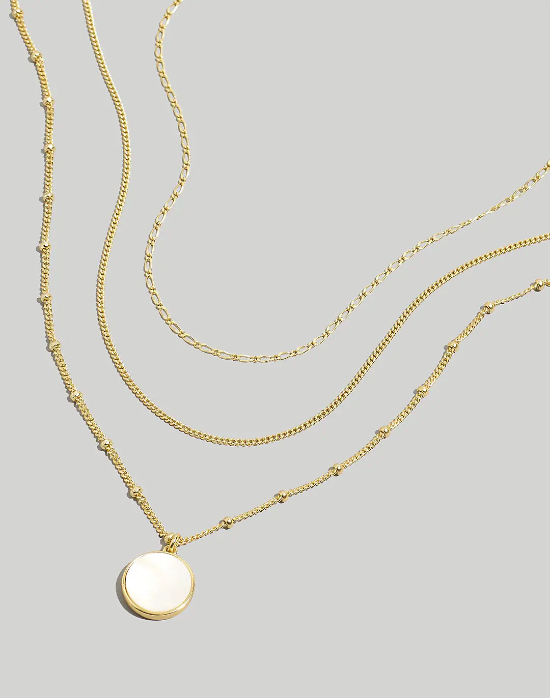 Three-Pack Mother of Pearl Necklace Set | Madewell
