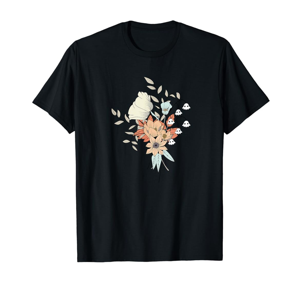 Bouquet Booquet Flower Ghost Halloween Cute T-Shirt | Amazon (US)