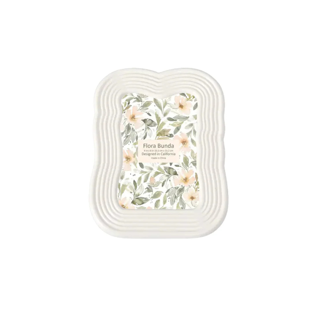 Ivory Curve Frame, 4 x 6 | Pink Antlers