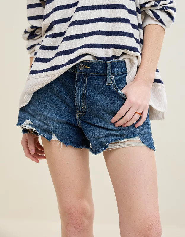 Aerie Daydream Distressed Denim Short | Aerie