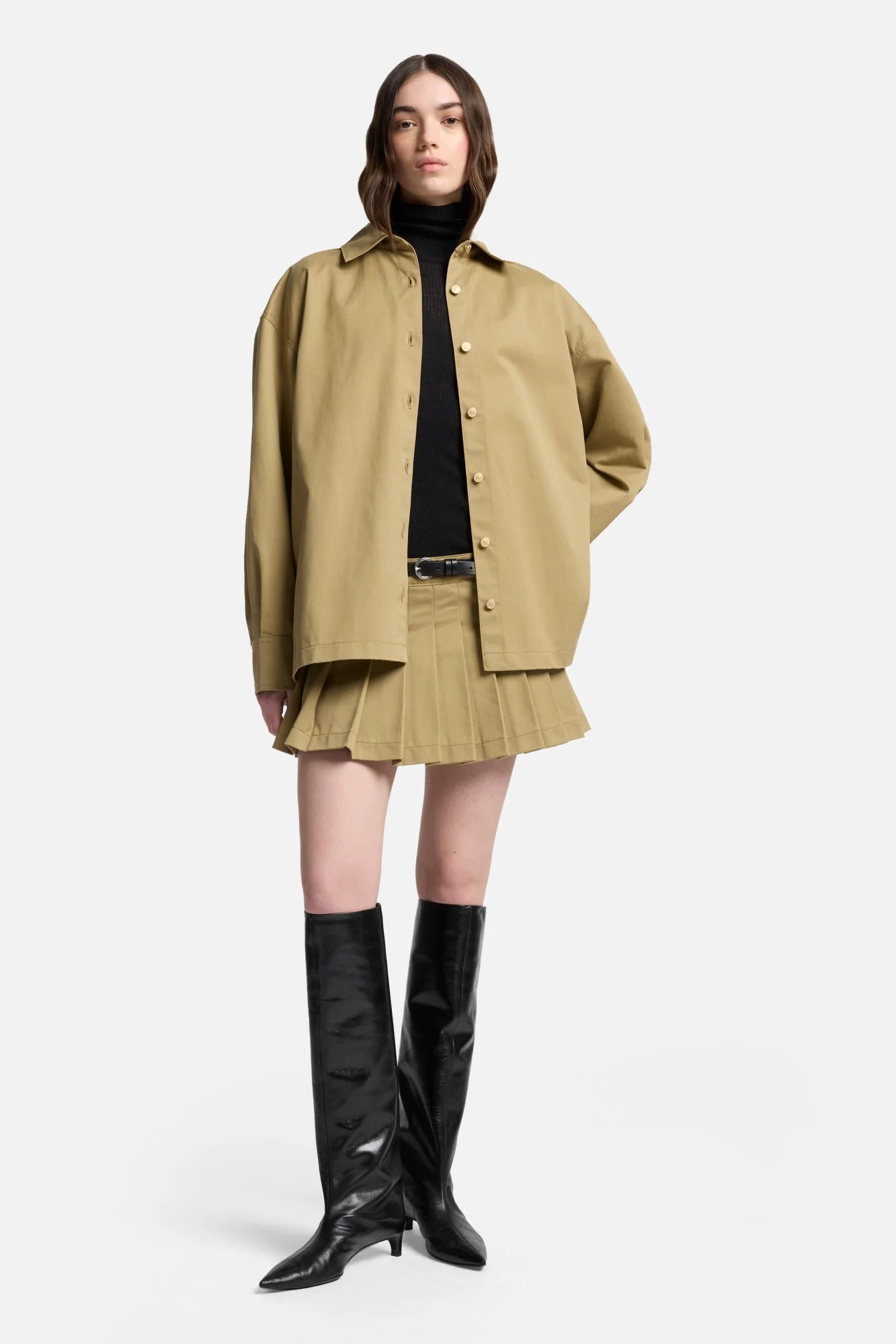 PLEATED OVERSHIRT in Comfort Twill | 7 For All Mankind