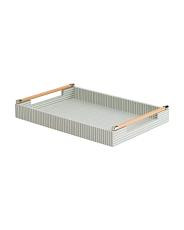 20.5X14.5 Natia Faux Linen Handle Tray | TJ Maxx