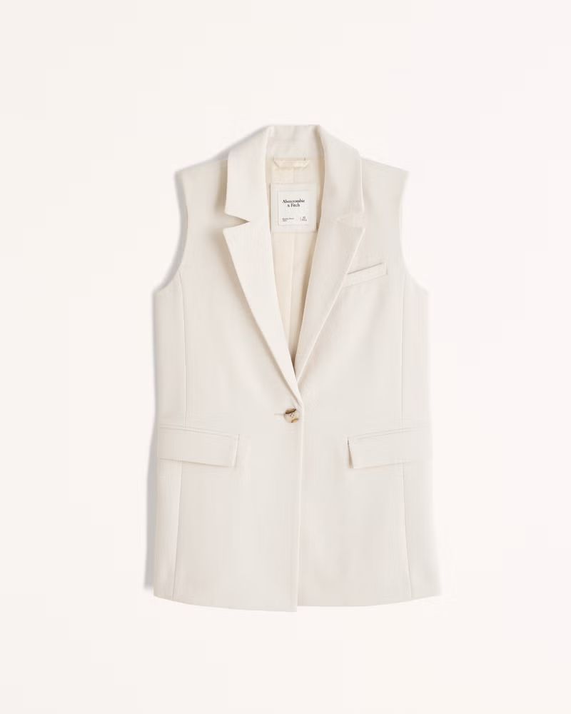 Premium Crepe Blazer Vest | Abercrombie & Fitch (US)