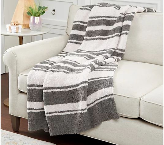 Barefoot Dreams CozyChic Variegated Stripe Blanket 45" x 60" - QVC.com | QVC