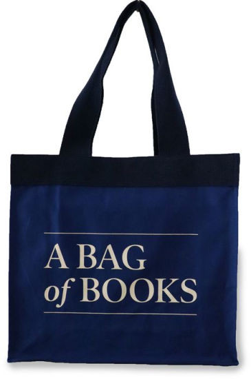 A Bag of Books Tote, 100% Cotton Blue Canvas | Barnes & Noble