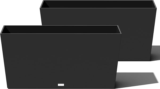 Veradek Midori Long Trough Planter (39 inch - 2 Pack, Black) | Amazon (US)
