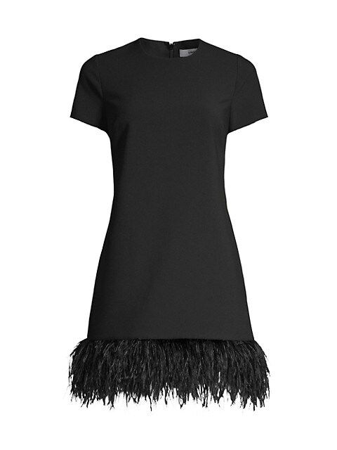 Marullo Ostrich Feather-Hem Dress | Saks Fifth Avenue