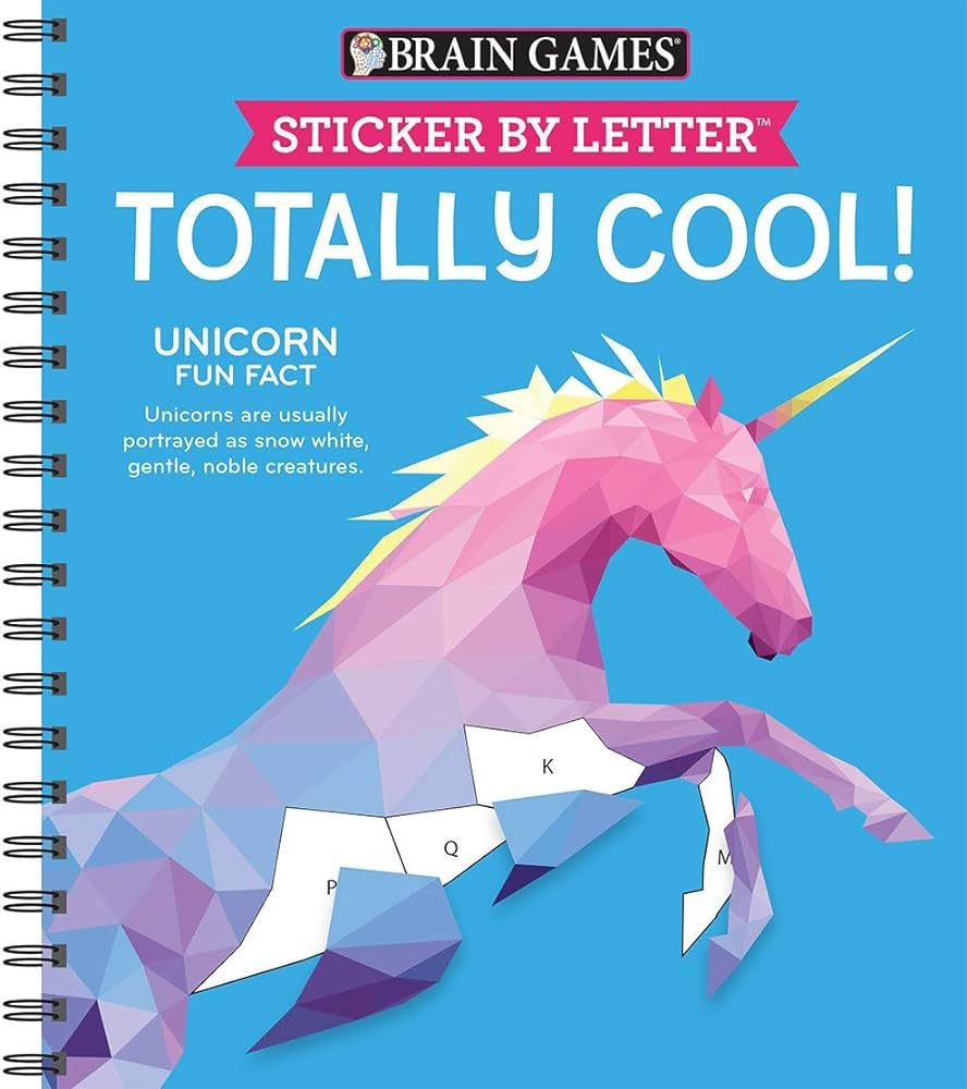 Brain Games - Sticker by Letter: Totally Cool! (Sticker Puzzles - Kids Activity Book) | Amazon (US)