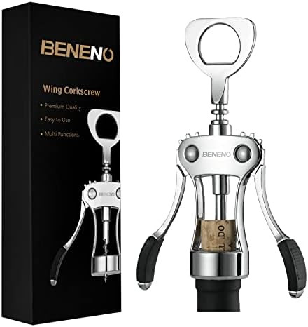 Amazon.com: Wine Opener, Zinc Alloy Premium Wing Corkscrew Wine Bottle Opener with Multifunctiona... | Amazon (US)