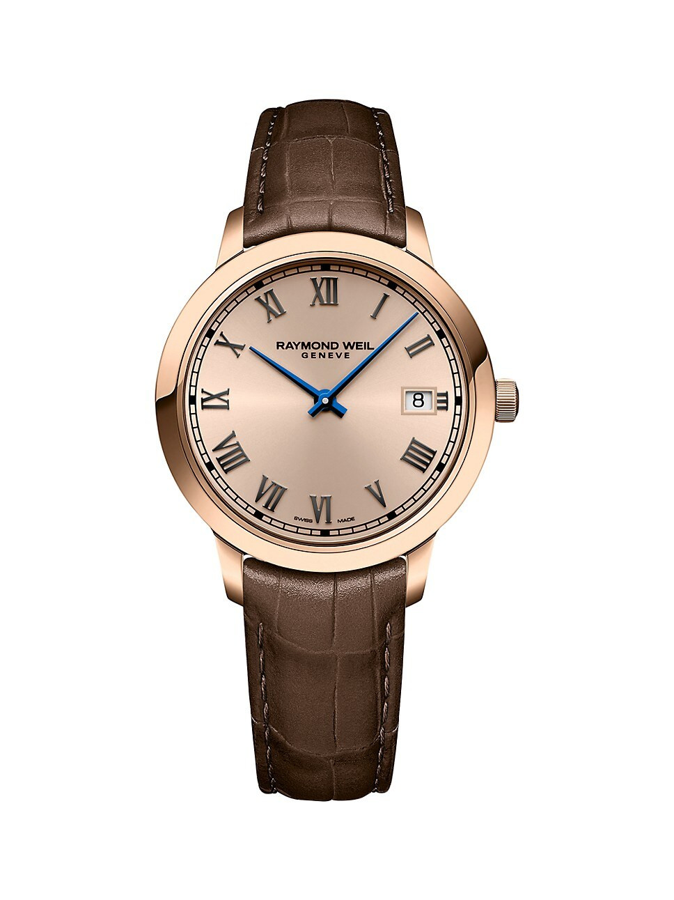 Toccata PVD Rose Gold-Plated & Alligator-Effect Leather Watch | Saks Fifth Avenue