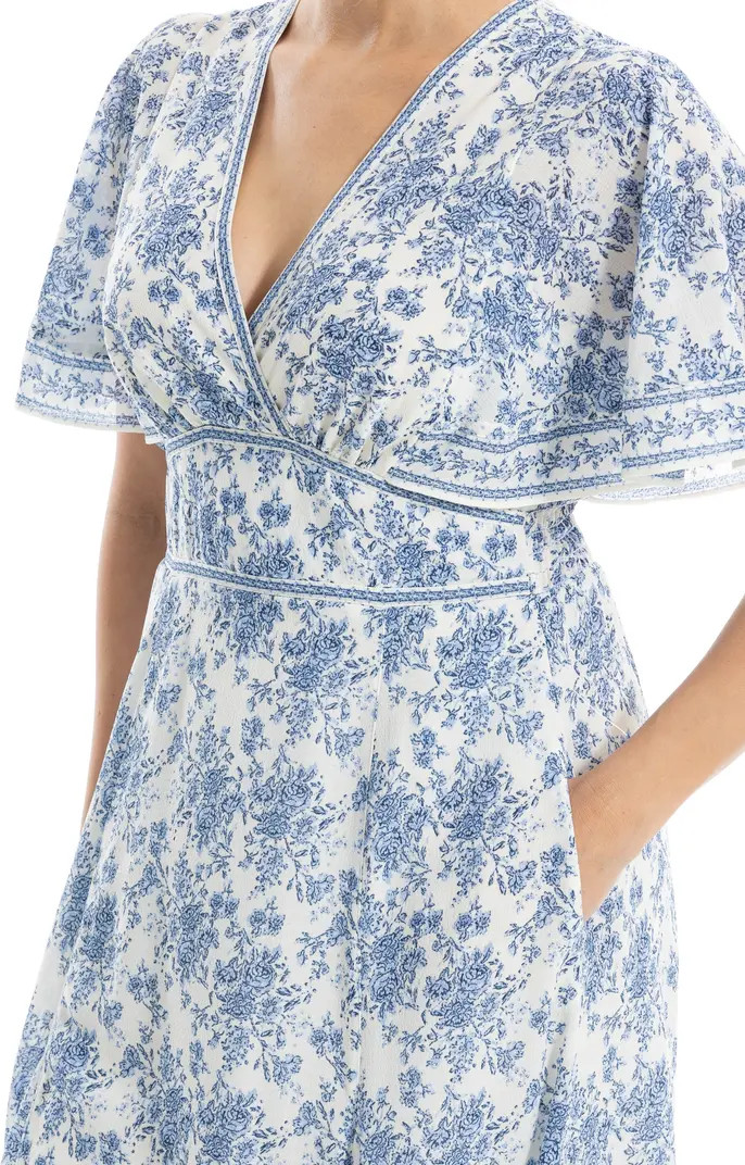 Flutter Sleeve Empire Waist Maxi Dress | Nordstrom Rack