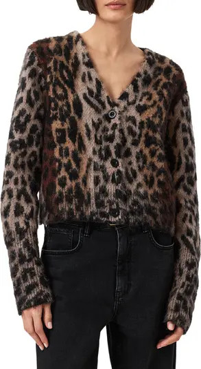 Wick Lex Leopard Jacquard Cardigan | Nordstrom