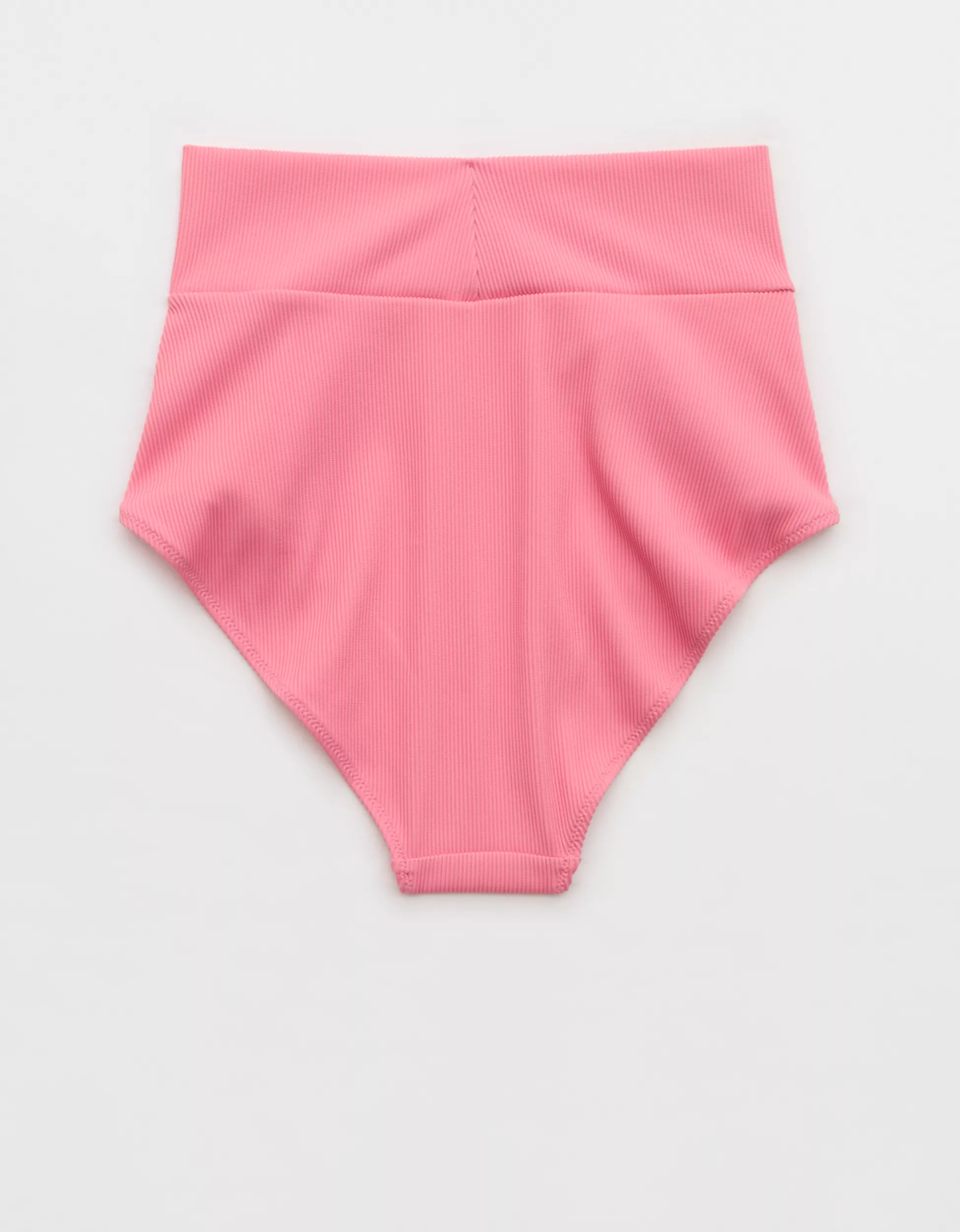 Aerie High Rise Full Coverage Crossover Ribbed Bikini Bottom | Aerie
