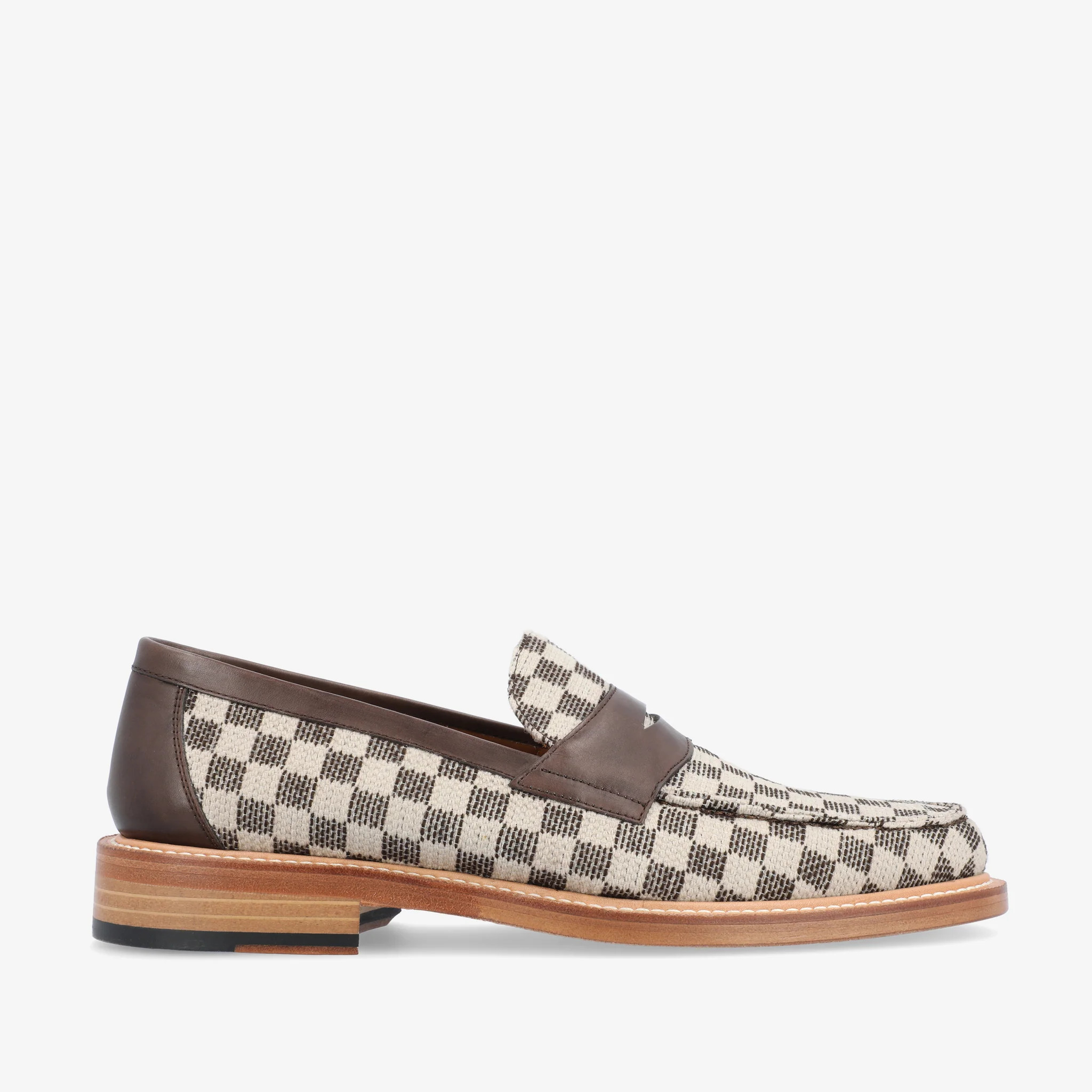 The Fitz Loafer in Brown Check | Taft Clothing