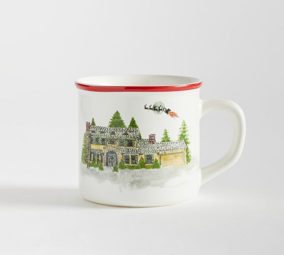 National Lampoon&rsquo;s Christmas Vacation™ House Decal Stoneware Mug | Pottery Barn (US)
