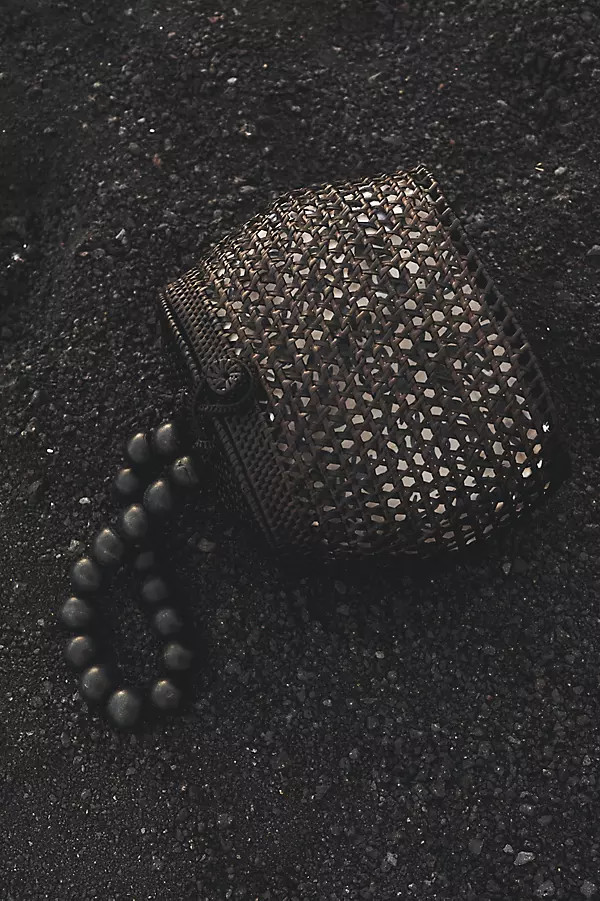 Rattan Beaded Bucket Bag | Anthropologie (US)