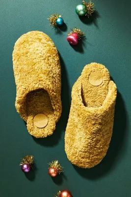 Plush Faux Fur Slippers | Anthropologie (US)