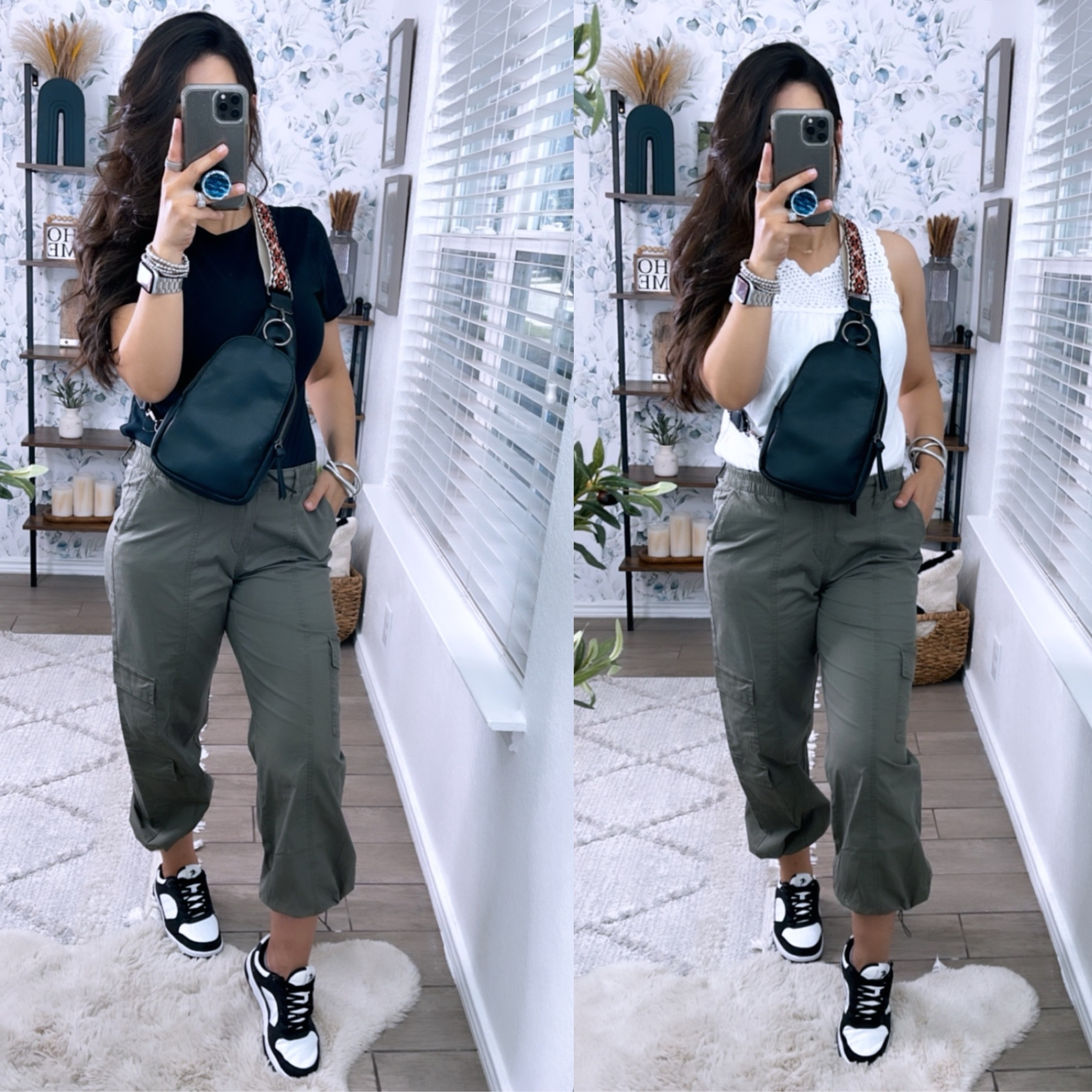 •Pants $13.98 in size S
•Black tee $10 size up to XL
•white top $13.98 in size S
•Sneakers $22.98 
•Body crossbody on sale for only $10

 cargo pants, cargo pants, parachute pants, Walmart fashion, Walmart 
affordable fashion, casual style, casual outfit 


#LTKStyleTip #LTKFindsUnder100 #LTKFindsUnder50