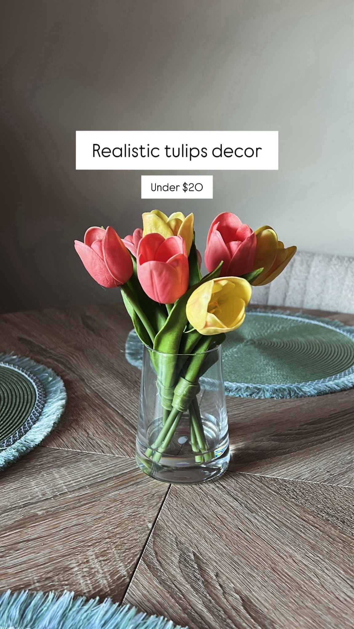 Realistic tulip decor under $20! #LTKfloral #LTKfakeflowers #LTKhomedecor 

#LTKHome
