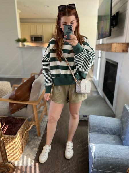Dirty mirror, cute fit! 

The shorts and shoes came in today and I am in love! I got the hot shot harem shorts in a small and I love the fit! I’d def recommend going down a size. I got a medium in this crop crew.

10/10 recommend the veja recifes! So comfy from the moment I put them on. I got. 39 and they’re. Perfect fit. Immediately ordered Luke a pair with tan accents so we can match. I found mine about 25% off and linked that retailer as exact on this post. 



#LTKsalealert #LTKfindsunder100