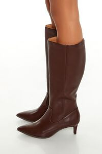 Pointed Faux Leather Stiletto Boots | Forever 21