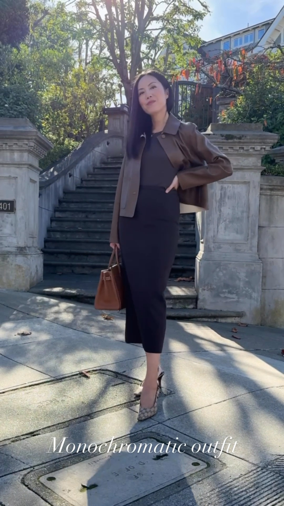 Monochromatic in brown tones. Linked similar items here since outfit is from last year.

#classicstyle
#winteroutfit
#slingbackpumps
#croppedjacket
#pencilskirt

#LTKSeasonal #LTKWorkwear #LTKootd