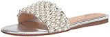 Jewel Badgley Mischka Women's Orion Slide Sandal, Silver, 5.5 | Amazon (US)