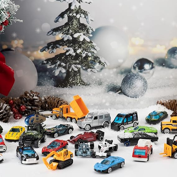 JOYIN 2024 Christmas Advent Calendar, 24 Days Countdown Calendar Diecast Cars Set, Christmas Vehi... | Amazon (US)