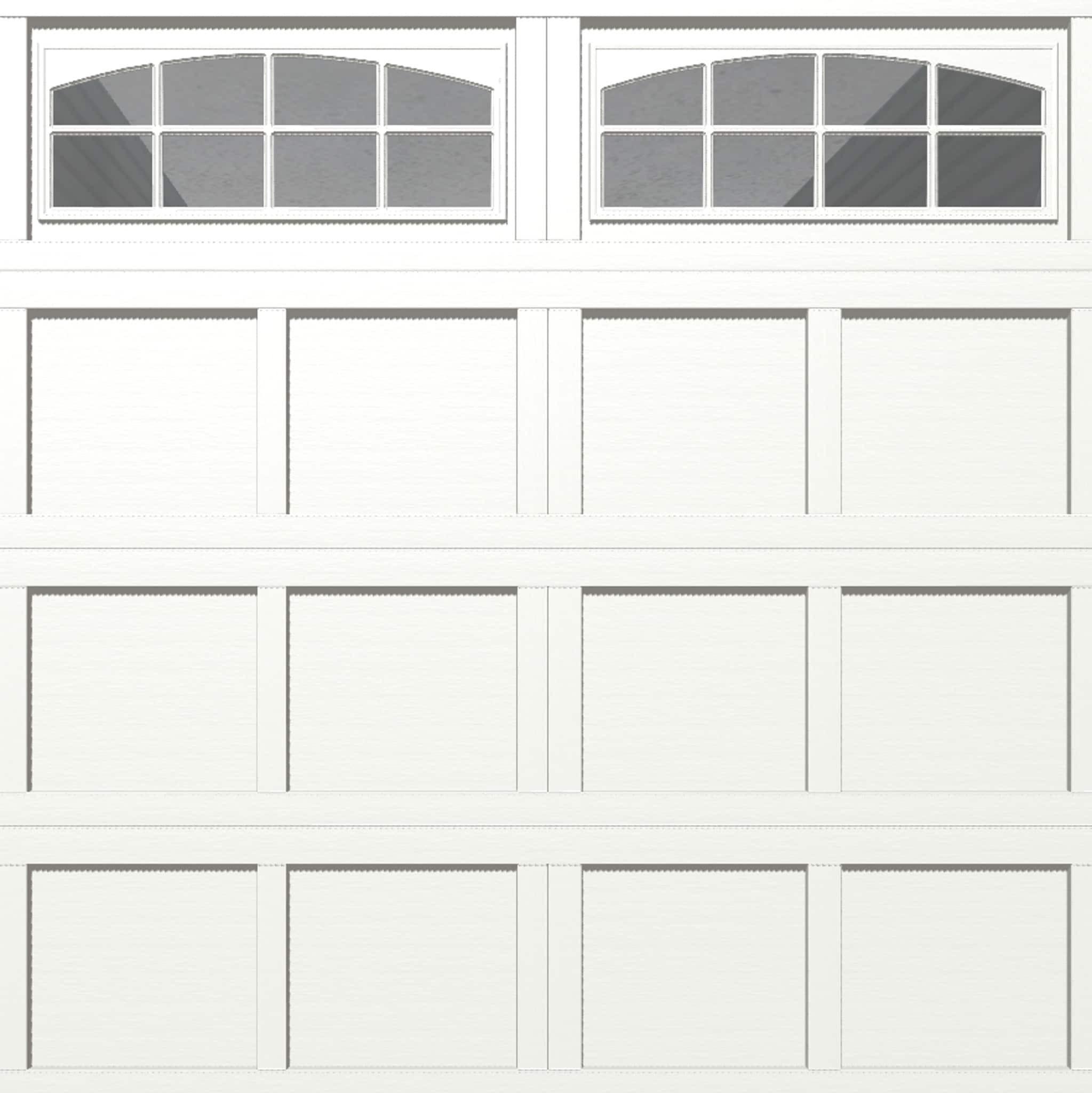 Wayne Dalton Classic Steel Model 9405 8-ft x 8-ft 10 R-Value Insulated White Single Garage Door with Windows one_size | WD9405NPWCSIII88 | Lowe's