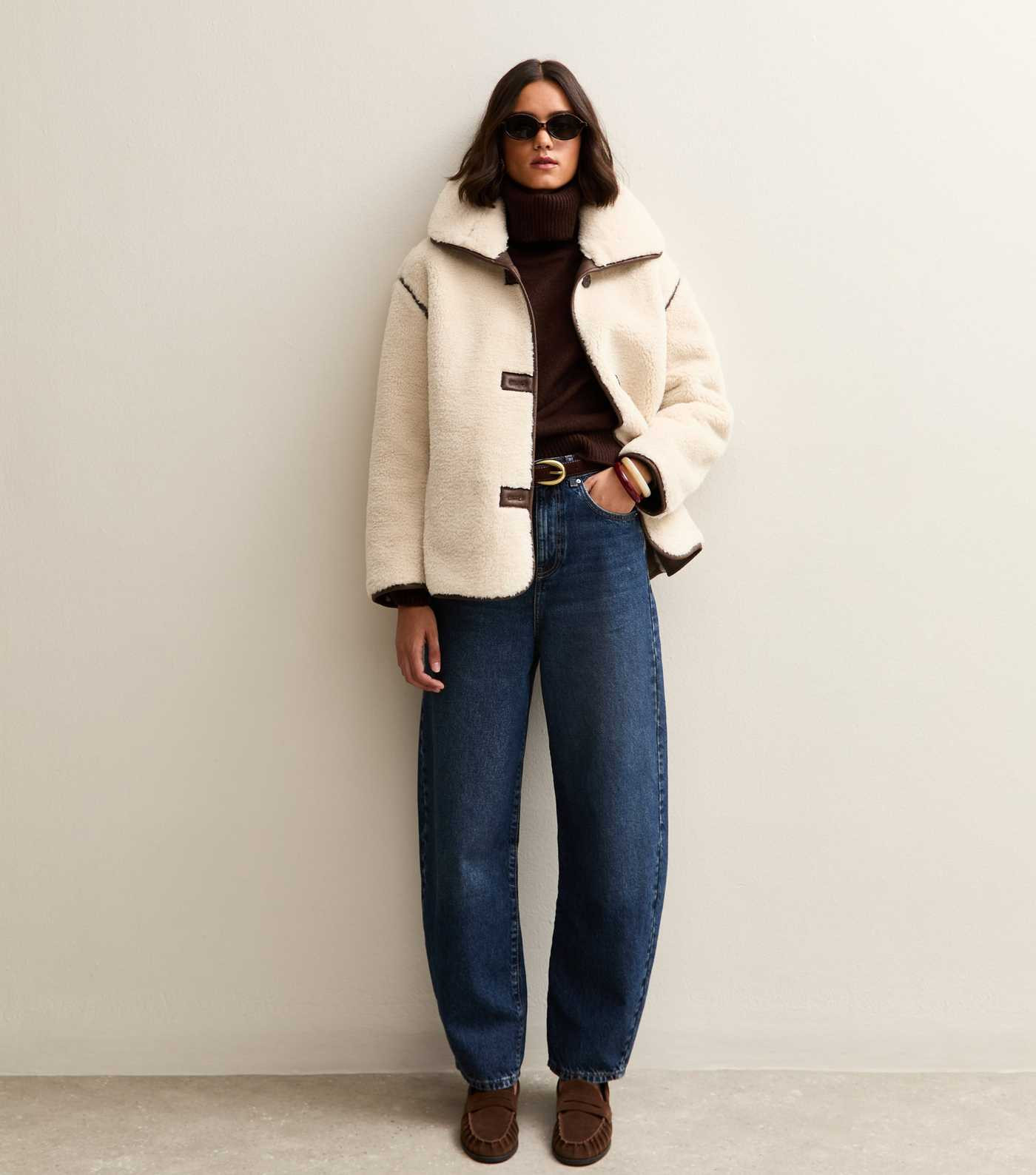 Cream Faux Fur Bonded Jacket | New Look | New Look (UK)