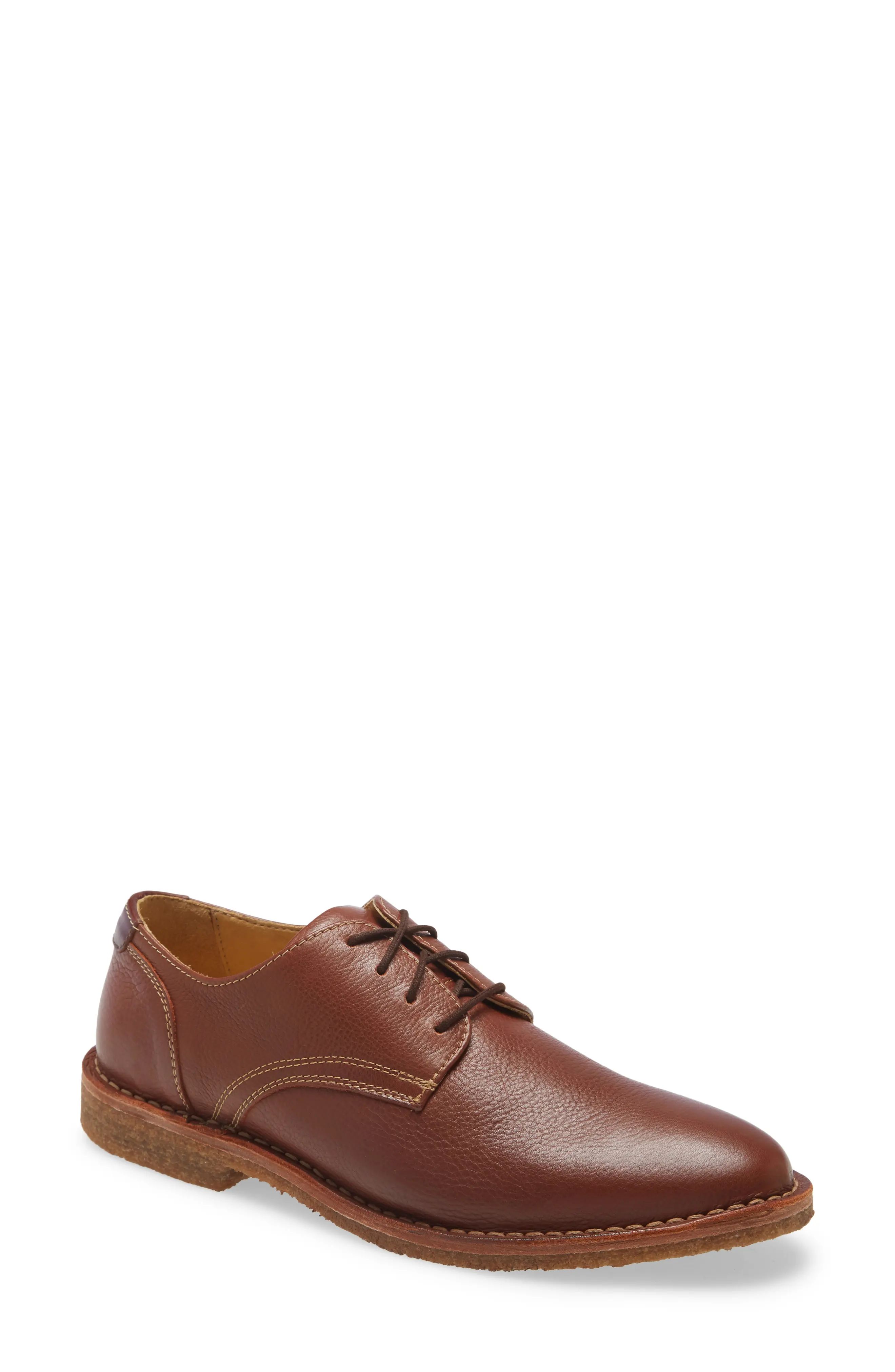 Johnston & Murphy Donnelson Plain Toe Oxford, Size 12 in Mahogany at Nordstrom | Nordstrom