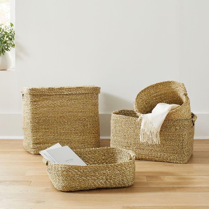 Metallic Woven Baskets | West Elm (US)