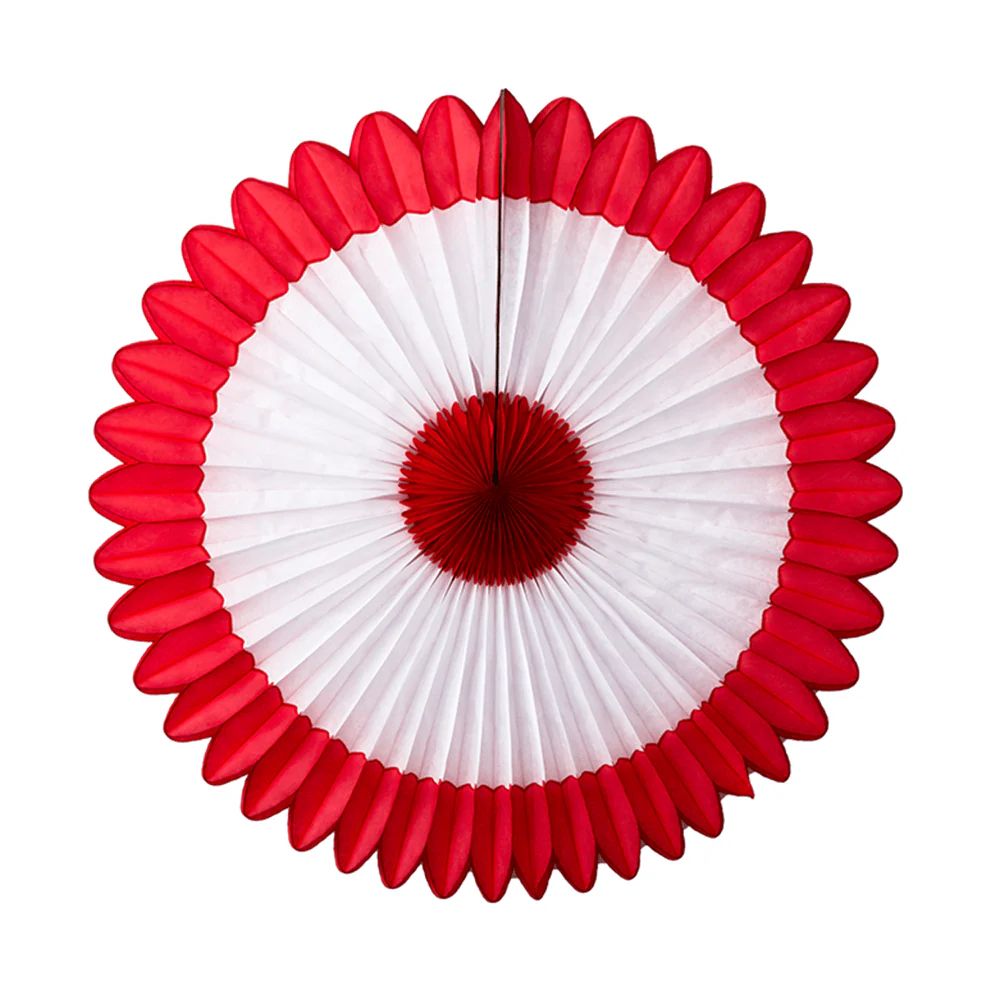 Deluxe Party Fan, 27" - Red, White, & Red | Jollity & CO.