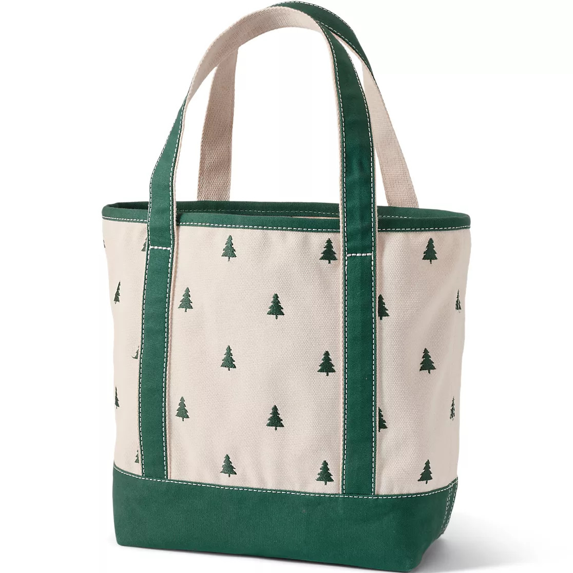 Medium Embroidered 5 Pocket Open Top Canvas Tote Bag | Lands' End (US)