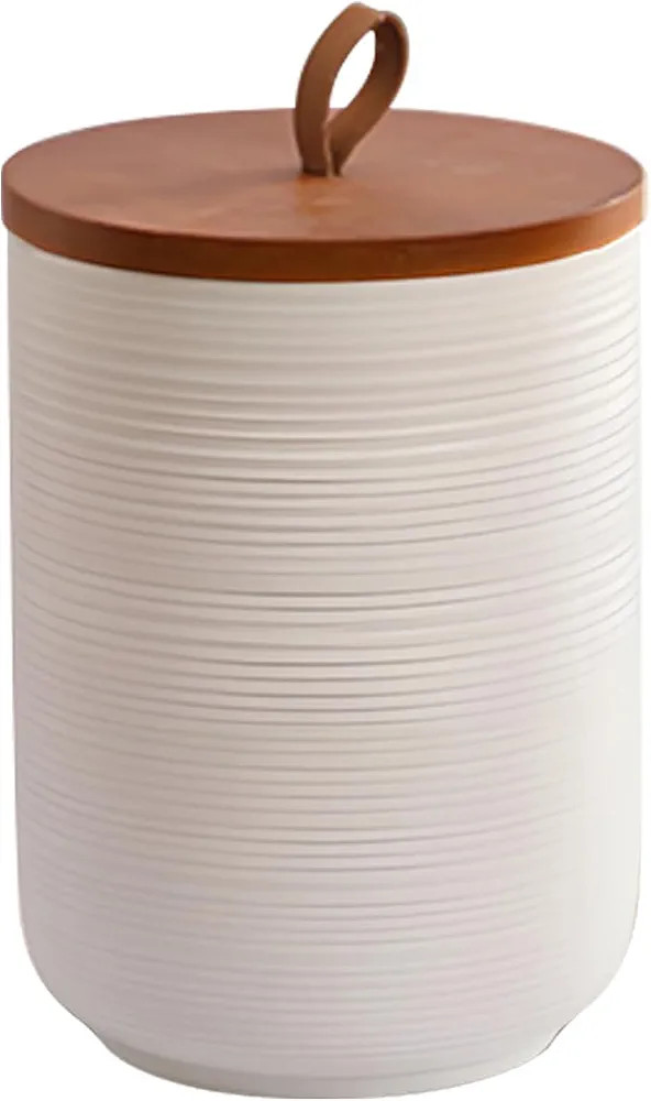Food Storage Jar Strong Ceramic Canisters With Airtight Wooden Lid 44 oz | Amazon (US)