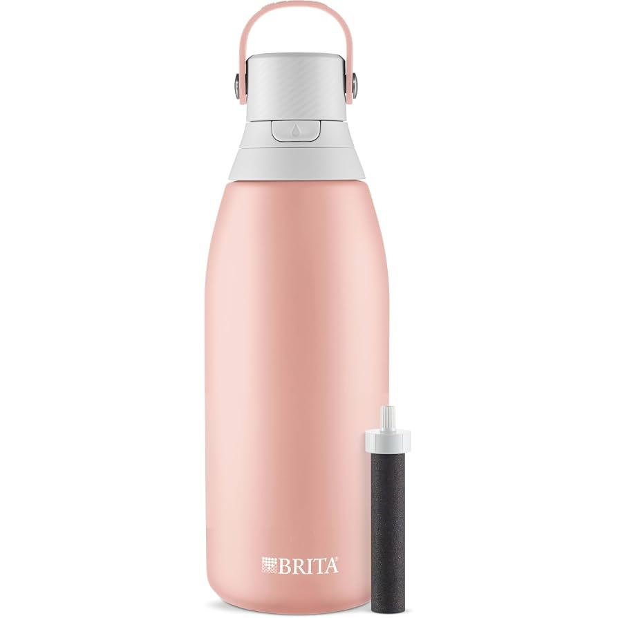 Brita Stainless Steel Premium Filtering Water Bottle, BPA-Free, Reusable, Insulated, Replaces 300... | Amazon (US)